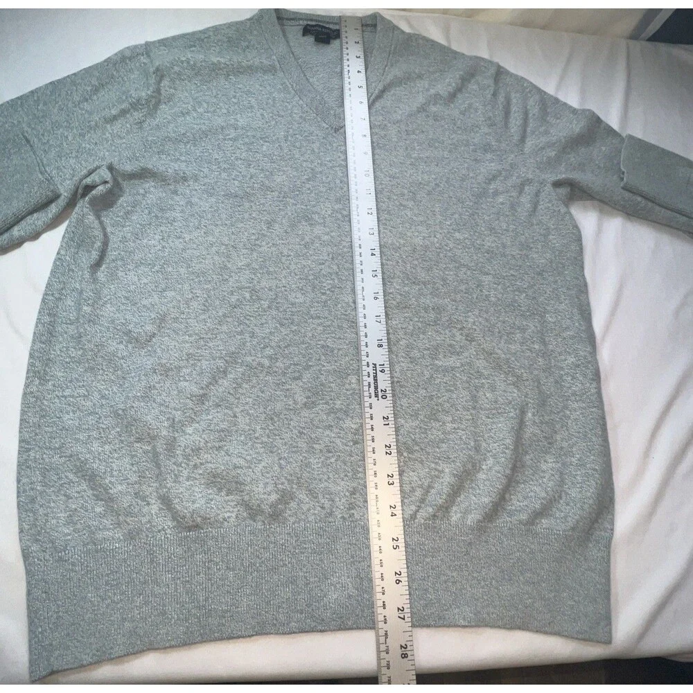 Banana Republic Men's Large Luxury V-neck Sweater Cashmere/Cotton‎ Bluish Green